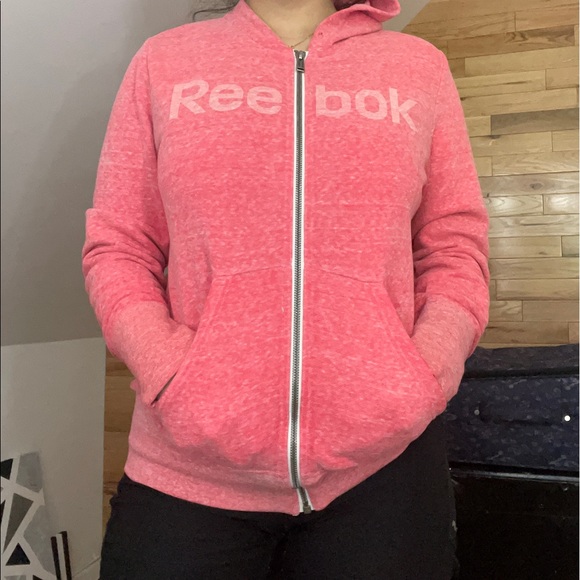 Reebok, pink zipper hoodie - Picture 2 of 2